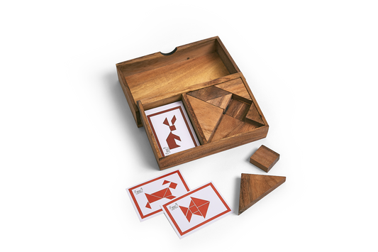 Tangram Puzzle Racing Wooden Brain Teaser Game